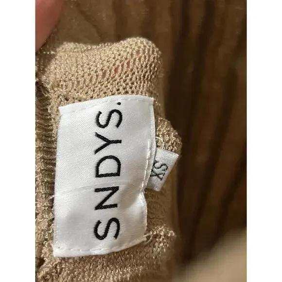 SNDYS Baha Long Sleeve Maxi Dress in Tan - Picture 7 of 8